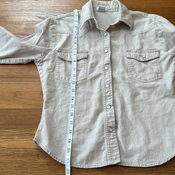 🤠Charlotte Russe linen/cotton long sleeve western shirt. Size M. - Picture 7 of 7